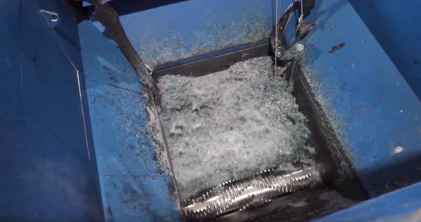 Shredding of Nylon, PLA and PET fiber with Vecoplan Shredder